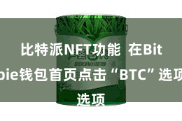 比特派NFT功能  在Bitpie钱包首页点击“BTC”选项
