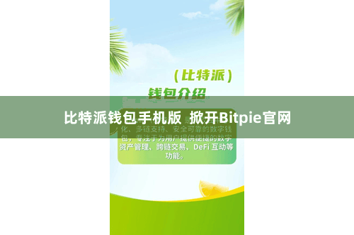 比特派钱包手机版  掀开Bitpie官网